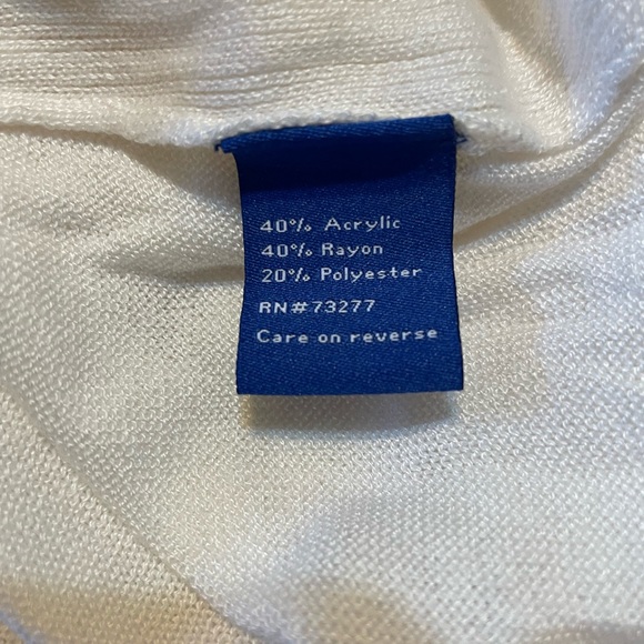 NWT Apt. 9 Cream V-Neck Rib Tunic Sweater Size M - Picture 5 of 6